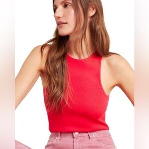 Anthropologie Eloise Sweater Tank Rose Pink Small